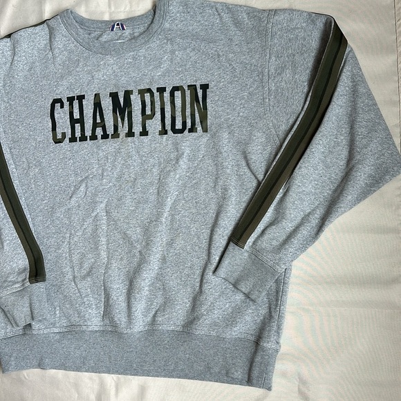 Champion Men's Powerblend Fleece Camo Crewneck Sweatshirt with Taping - Picture 5 of 10